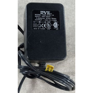 DVE DSA-0151-12 AC Power Supply Adapter 100-240V/0.4A/Input 12V/1.25A/Output